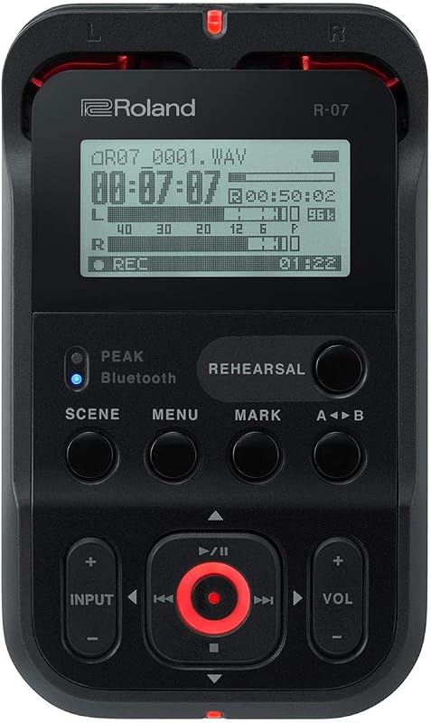 Roland R-07 High-Resolution Handheld Audio Recorder, Black (R-07-BK)