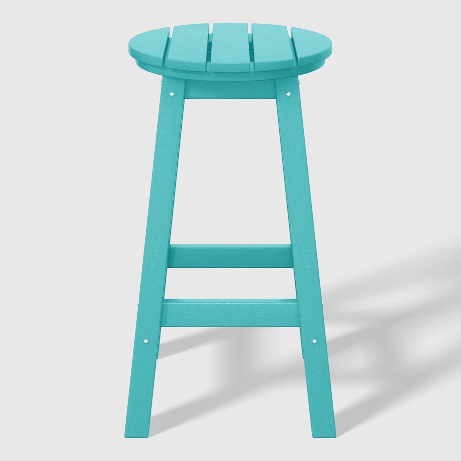 WestinTrends 24" HDPE Outdoor Patio Round Counter Height Bar Stool, Turquoise