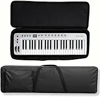 Capa Bag Acolchoada Luxo para Teclado Roland XPS-30 Estojo Estofado, Almofadado, Macio com Enchimento, Impermeável, com Bolso e Alça de Transporte Capa Bag Acolchoada Super Luxo Teclado Musical Roland