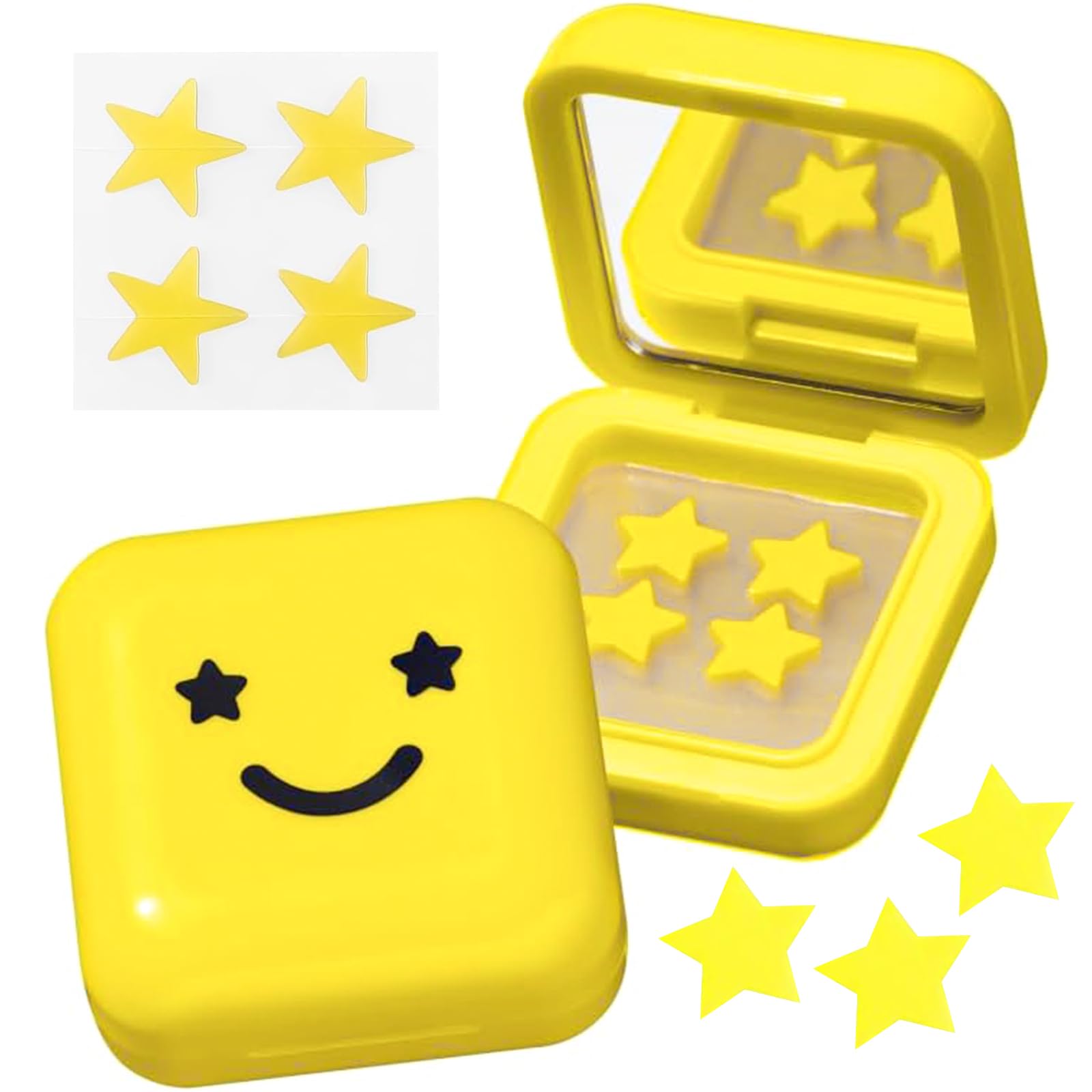 VLUVLA 64PCS Star Pimple Patches, Hydrocolloid Star Spot Patches for Face Reduce Redness, Absorb Pus, Cute Star Shape