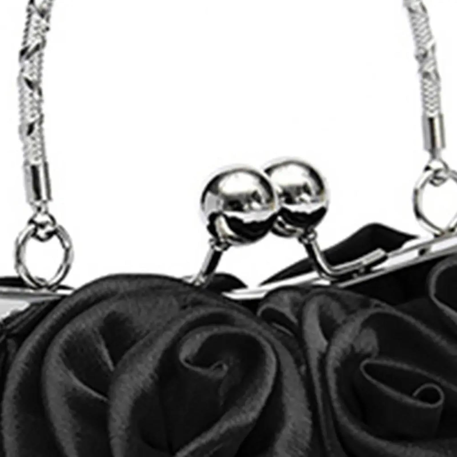 Abendtasche Damen Clutch Frauen Abend Tasche Mode Rose Blumenmuster Handtasche Braut Clutch Tasche Für Hochzeit Abend Party Weiß