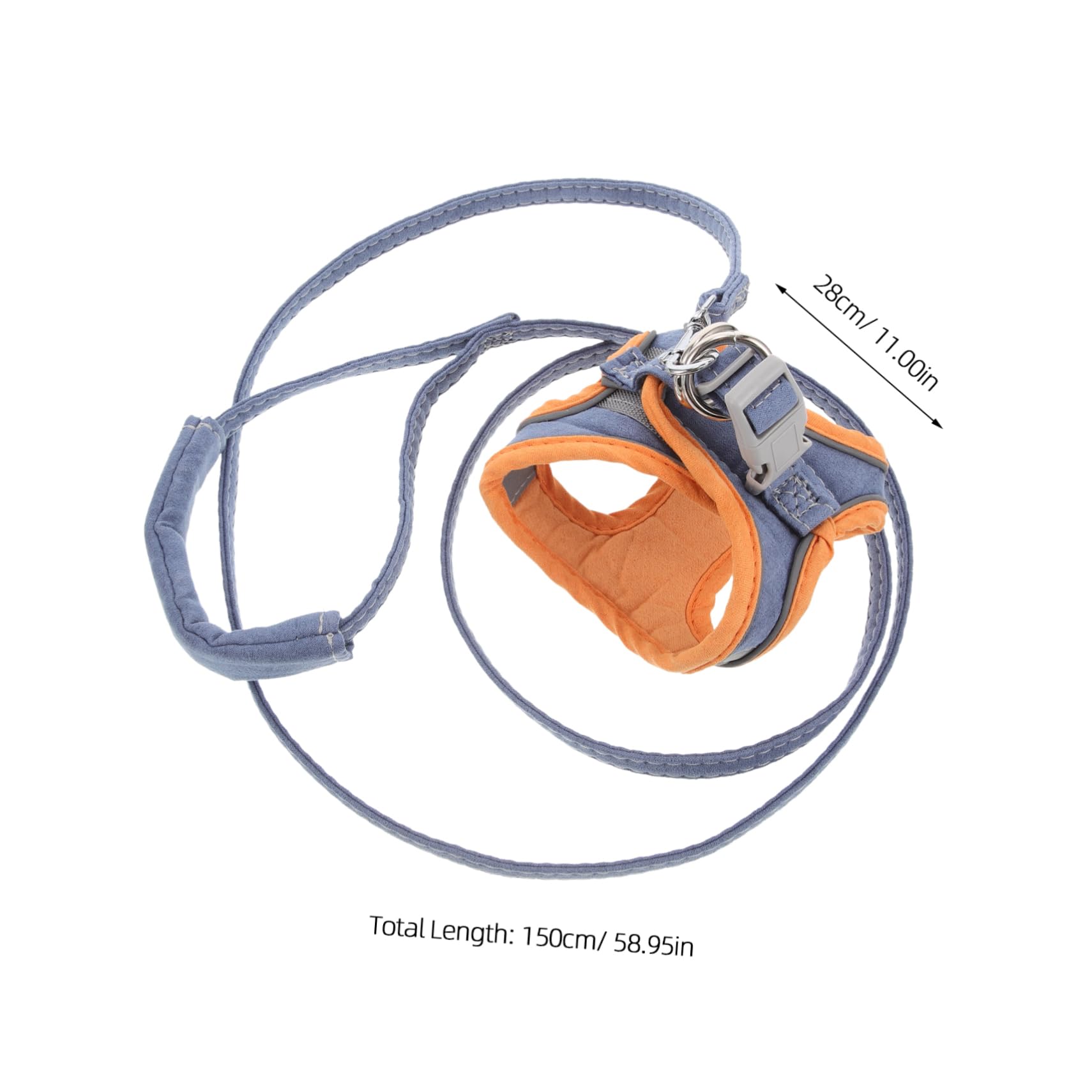 Yardwe Breathable Pet Harness Cat Harness Reflective Leash Pull Dog Vest Puppy Cat Strap Stainless Steel Hook