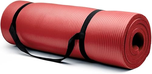 Alfombra para yoga Crown Sporting Goods extra gruesa, de 34 pulgadas, con rugosidad antiadherente