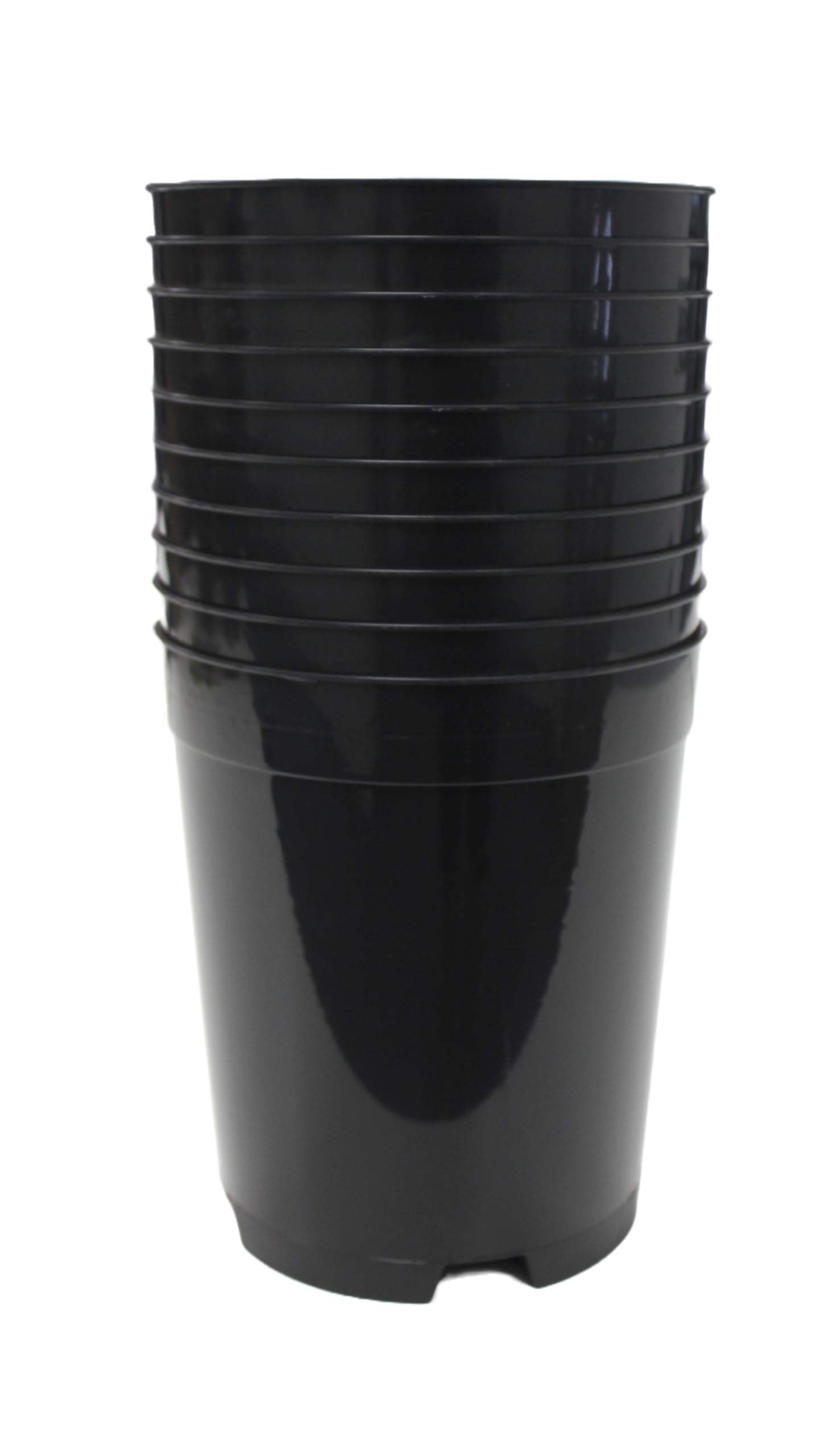 Kingston Tools 10x Extra Tall & Deep Premium 4L Black Plant Pots Recycled Plastics Made in the UK