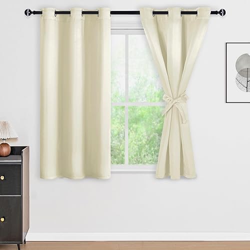 Miniatura 169 de DWCN Cortinas opacas 100% grises de 84 pulgadas de largo para dormitorio con forro negro, doble capa con aislamiento térmico, paneles de cortina