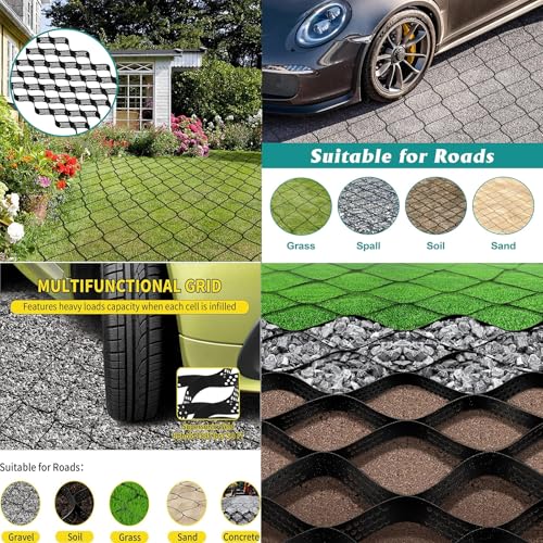 Grille stabilisatrice de gravier robuste haute performance 6x8m