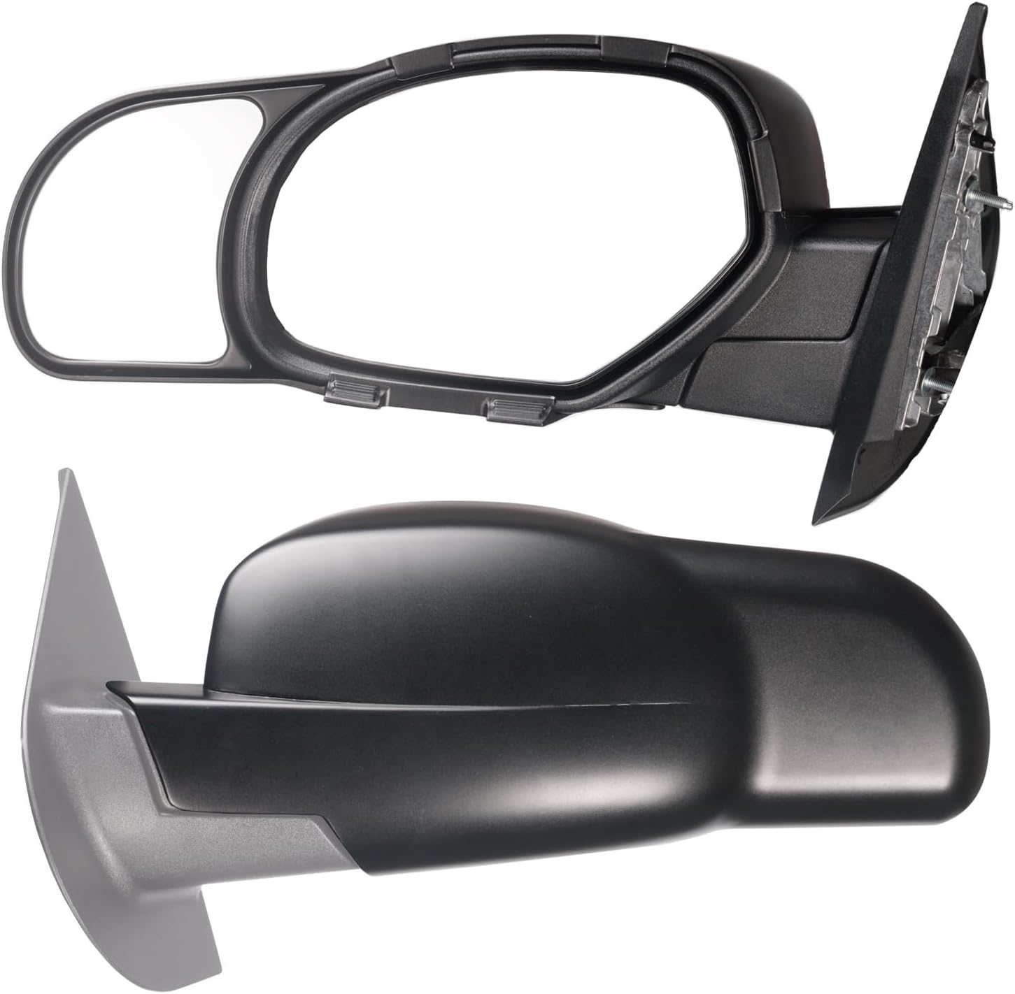 K SOURCE Snap & Zap 80900 Custom Fit Towing Mirror for 2007-2014 Escalade, Silverado 2500, 3500, Suburban, Tahoe, Sierra 2500, 3500, Yukon, 2007-2013 Avalanche, Silverado 1500, Sierra 1500, 2009-2013 Sierra/ Silverado Hybrid,Patented