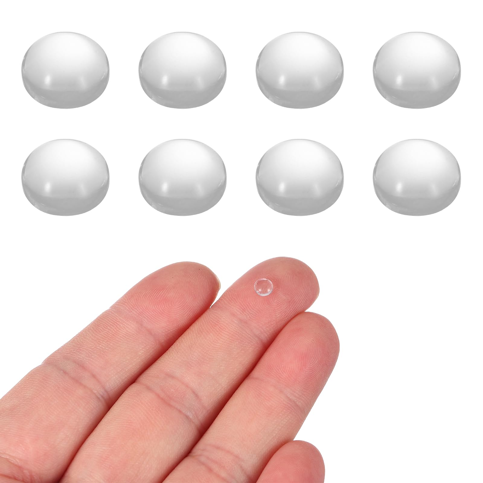 PATIKIL 8 Pcs Convex Lens, 5mm OD 5mm Focal Length Magnifier Lens Optical Lenses Borosilicate Magnifying Glass Flat Convex for DIY Crafts Office Home Science LED Spotlights Flashlights