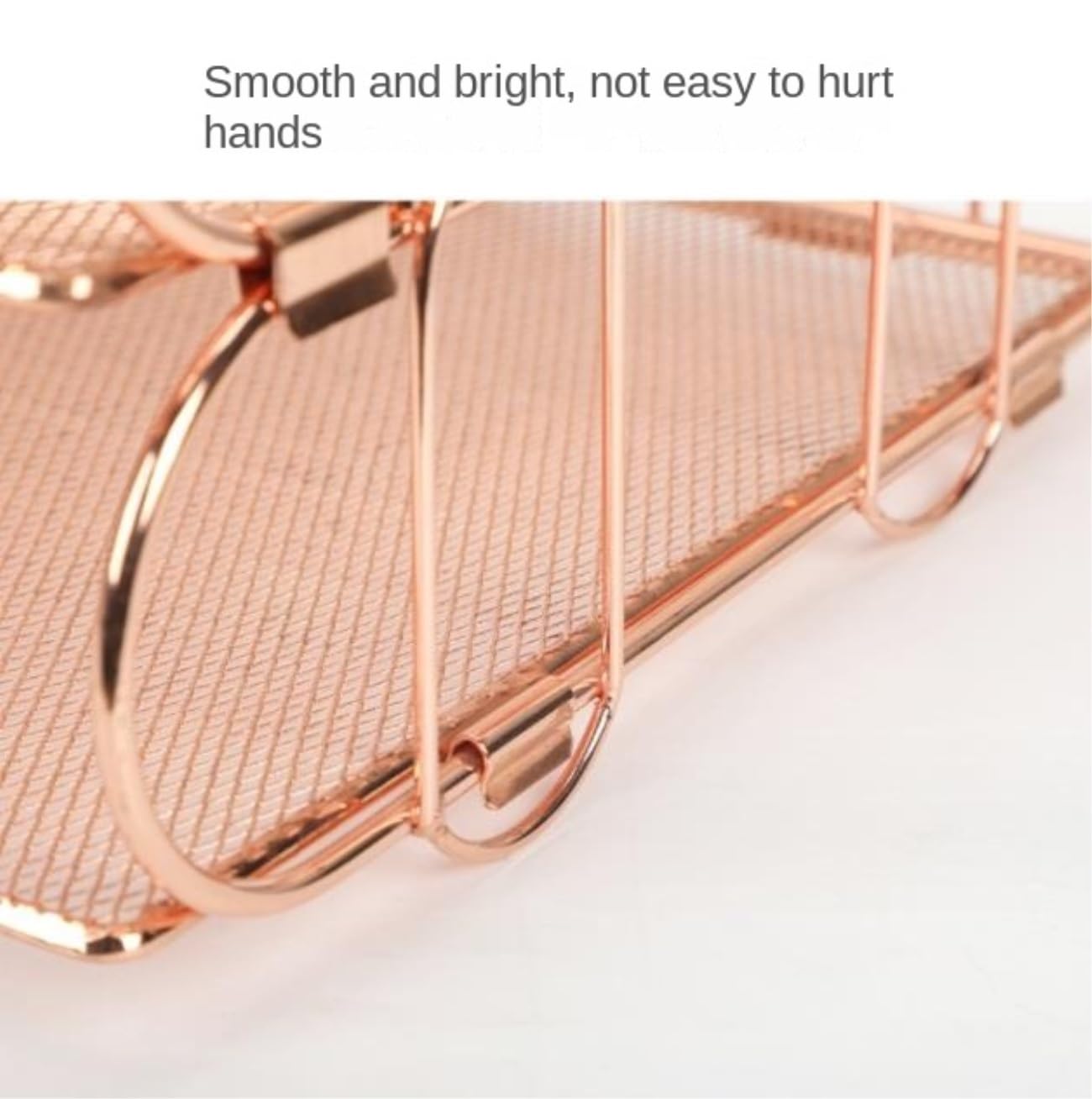 Schreibtisch-Organizer, 3-stufiger Briefablage-Papier-Organizer, Netz-Schreibtisch-Akten-Organizer für Schule, Büro, Heimbüro, Schreibtisch-Zubehör (Roségold, 33 x 25,5 x 22,5 cm)