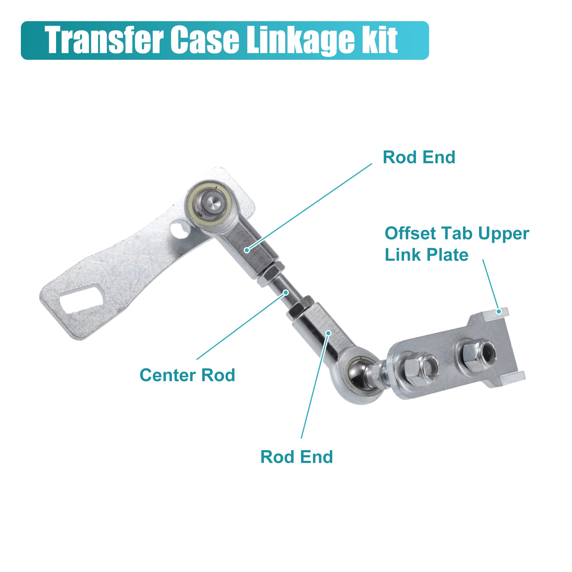QUARKZMAN 1 Set Trasferimento Custodia Collegamento per Jeep Cherokee XJ Argento Tono