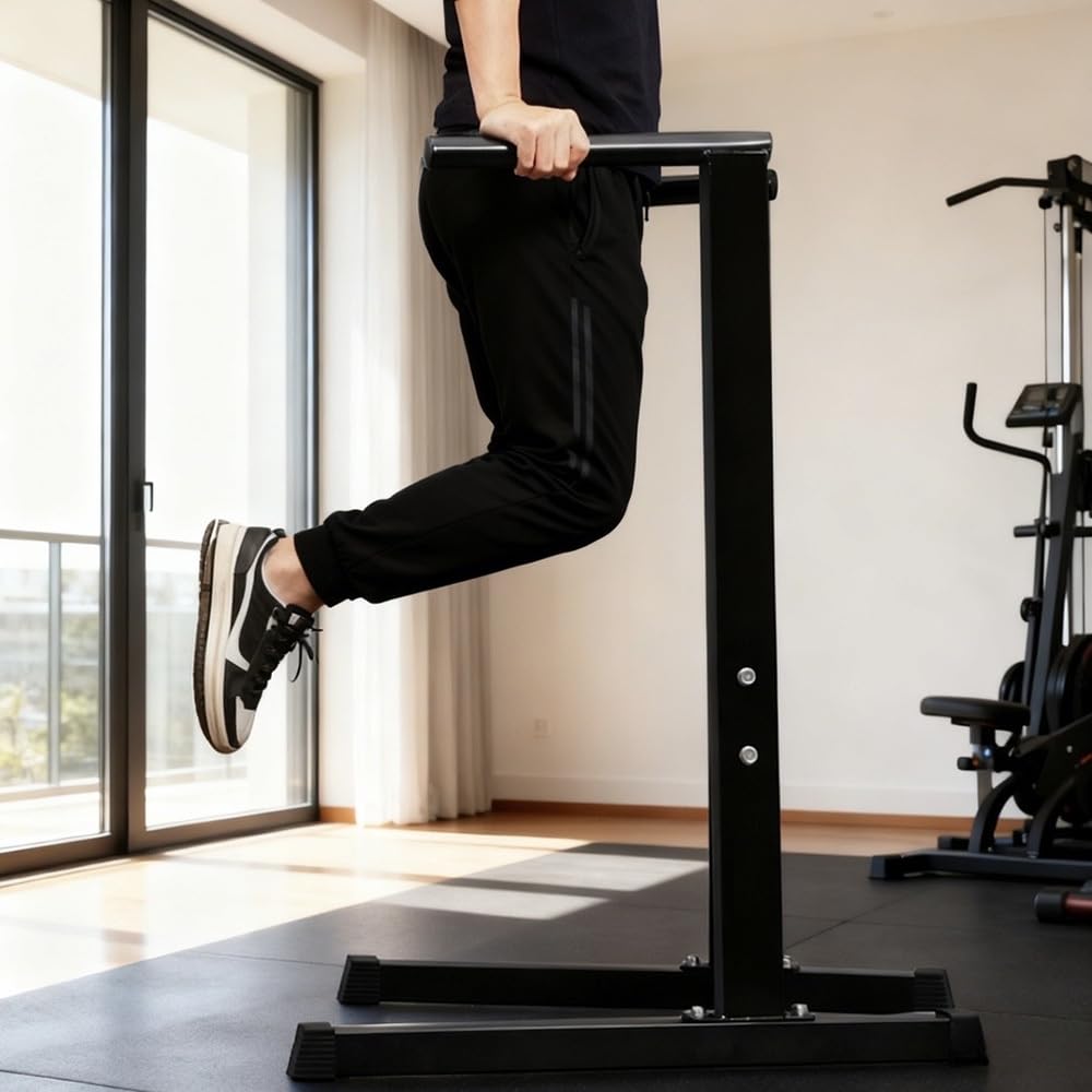 Yaheetech Barres de Traction Gym, Chaise Romaine Power Tower sur Pied, Barres Dip Parallèles, pour Entraînements Musculation Domicile, Salle de Sport Training, 84 x 79 x 107 cm