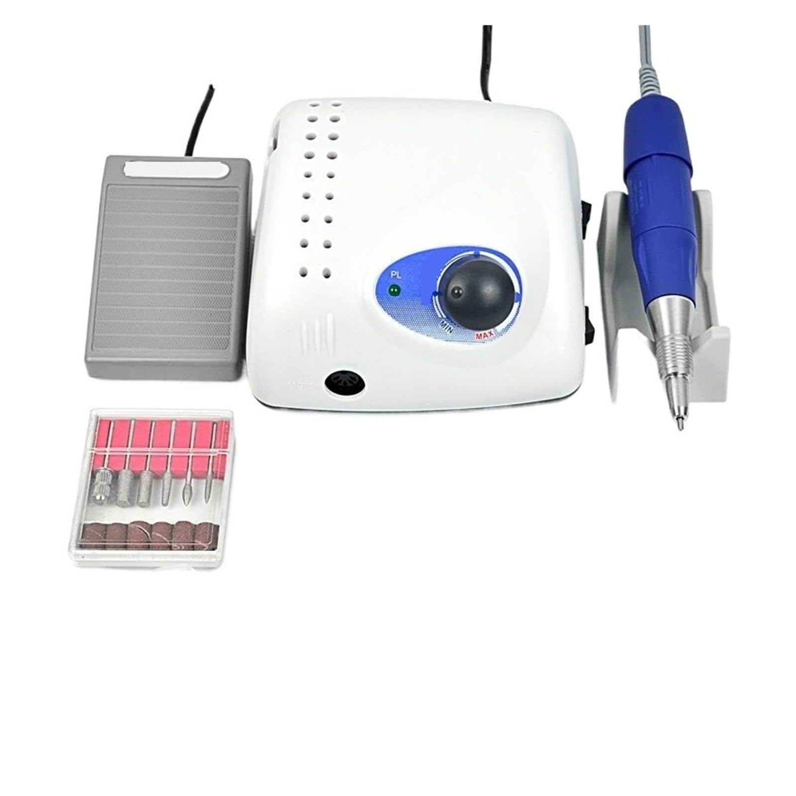Máquina perforadora de uñas, 65W 45000rpm Taladro de uñas Máquina manicura Pedicura Lima eléctrica Bits