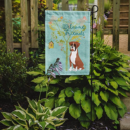Drapeau de jardin Welcome Friends Flashy Fawn multicolore pour décoration extérieure maison