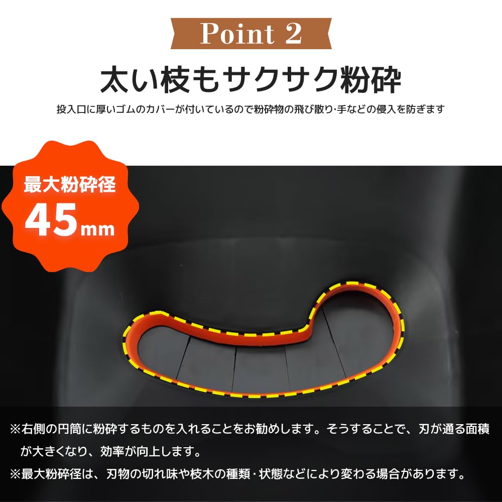 Amazon.co.jp: 電動粉砕機 ガーデンシュレッダー 枝 家庭用 ウッド