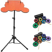 ROCKSOCKI Drum Pad Stand Adjustable for 7 Pad Roll-up Electronic Drum Set Stand Only