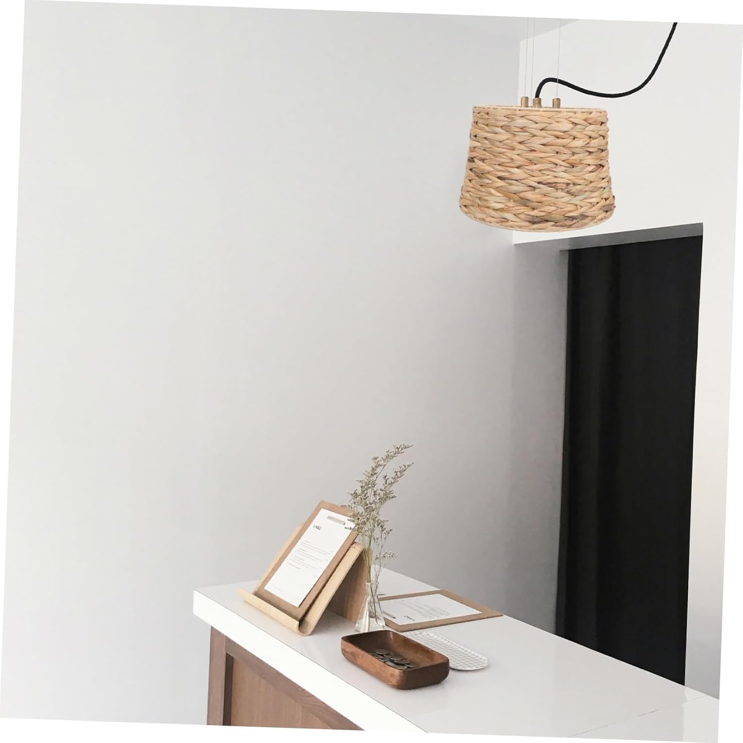 Uonlytech Rattan Woven Lampshade Retro Light Cover Ornament for Stylish Home Softens Light for Dining Room Rustic Spaces Housewarming