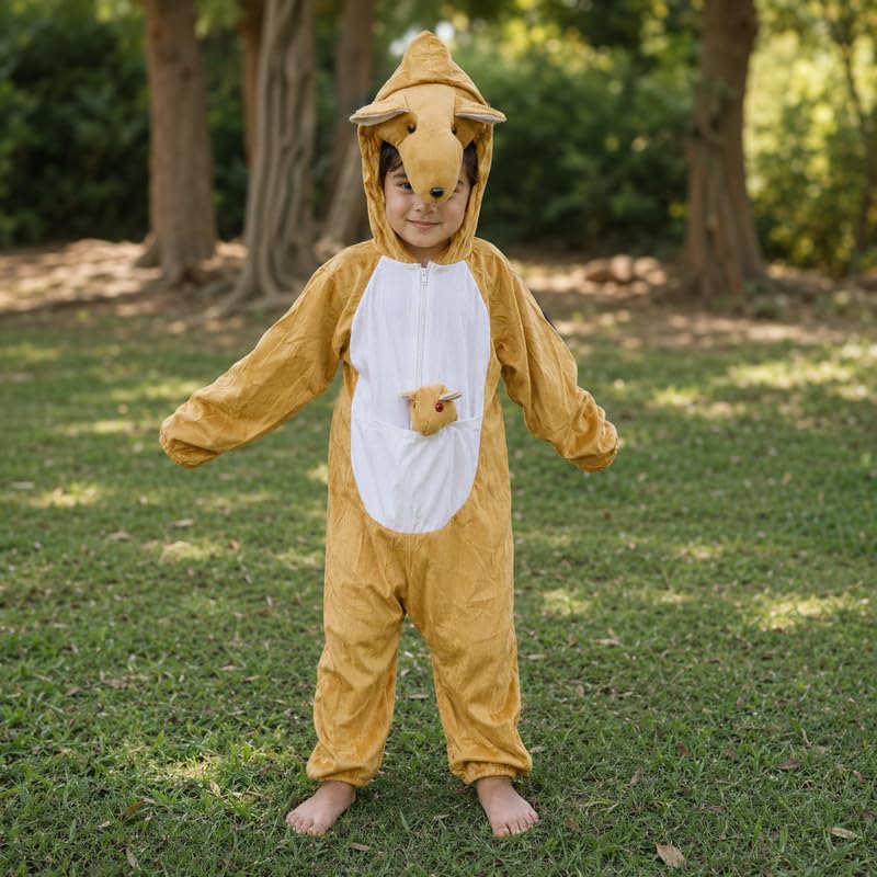 Image of Animal Costume for Kids | Plush Fancy Dress Costume for Boys & Girls |School Fancy Dress, Annual Day, Jungle Theme, Role Play, Halloween & Birthday Party