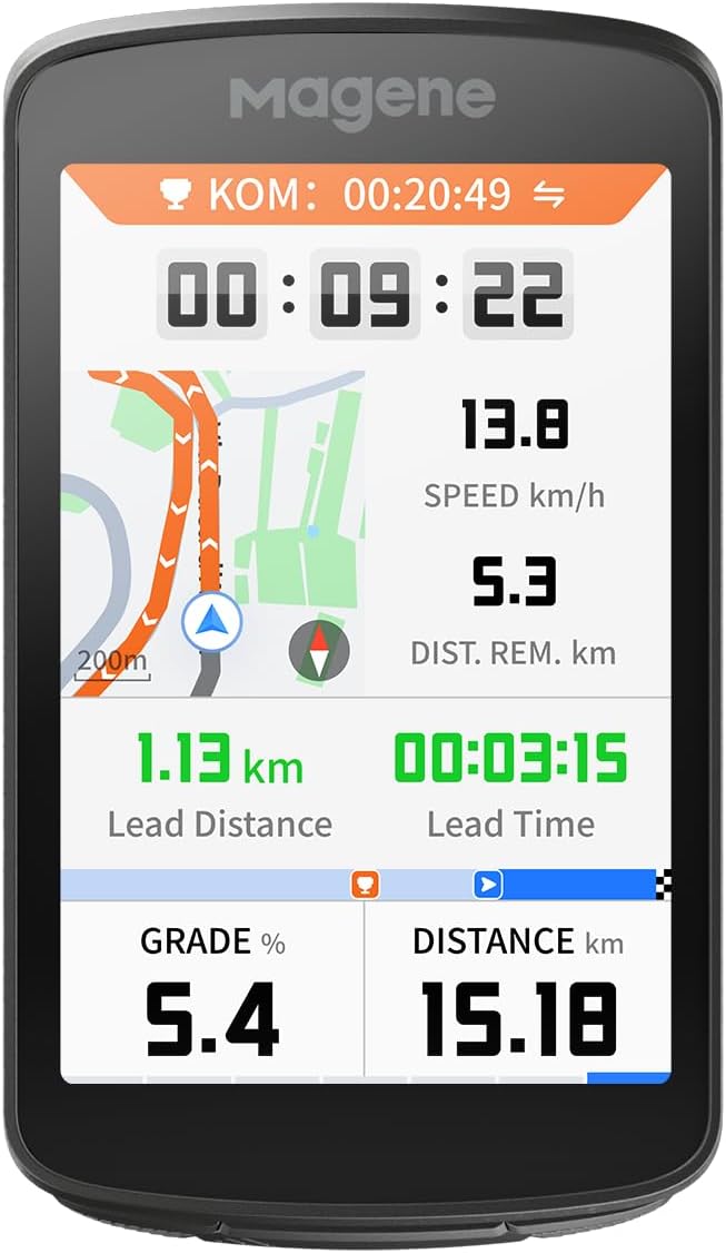 Magene C706 GPS Ciclocomputer, navigazione cartografica, touchscreen a
