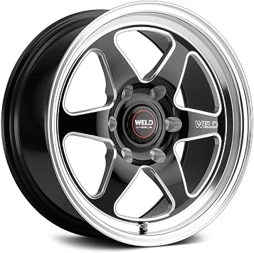 Weld - S106 20x9.5 Ventura 6 6x135 ET28 BS6.375 Gloss BLK MIL DIA 87.1 S10609589P28