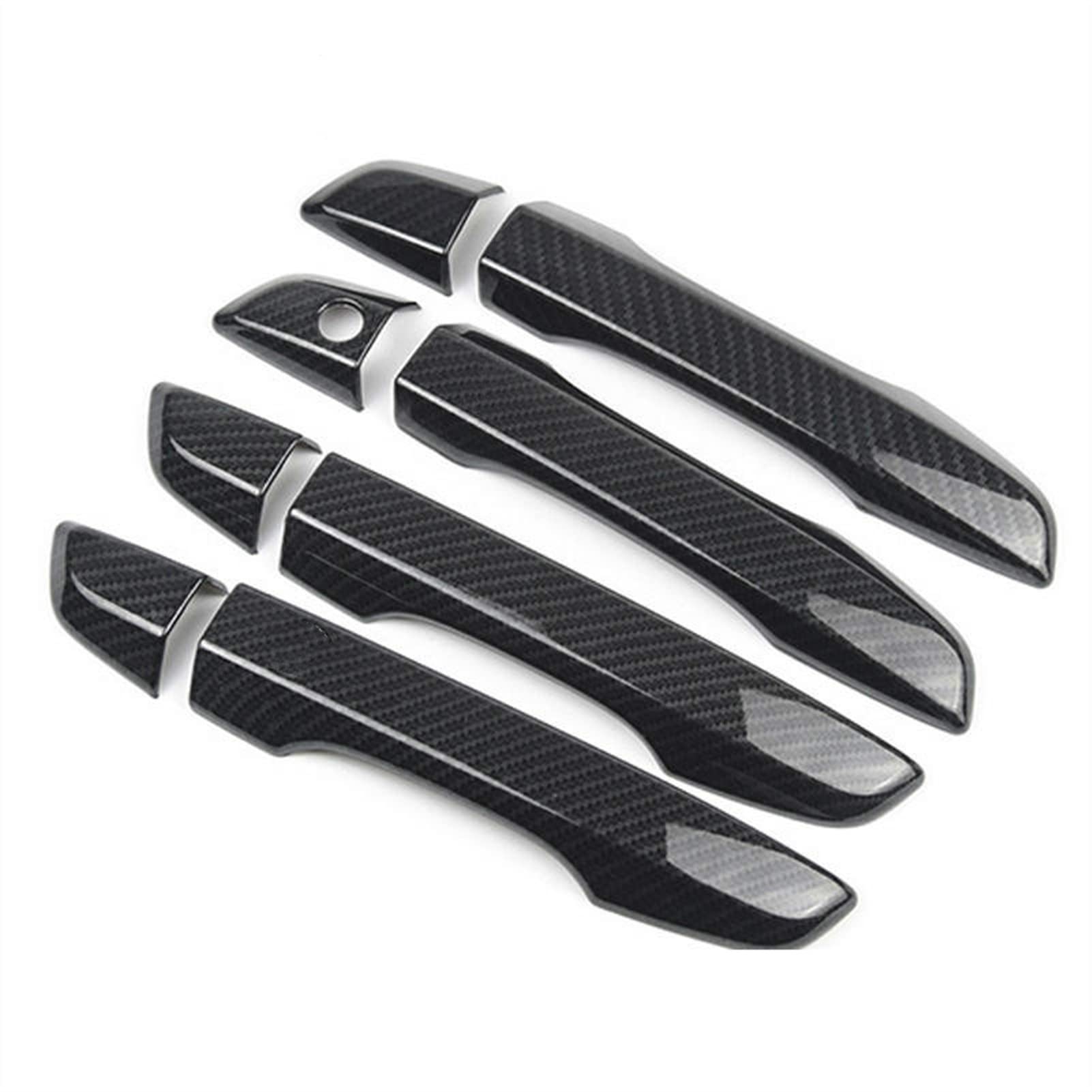 Fahbstr 4 Exterior Door Handle Cover For Civic 2016-2019 Chrome Carbon Fiber Style Door Handle Cover Trim Overlay Car Styling Molding(4)