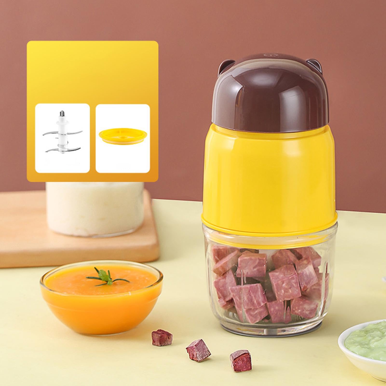 Generisch Kindermixer, Kchenmaschine fr Kinder - Automatischer Lebensmittelmixer | Tragbarer Mixer in Lebensmittelqualitt, abnehmbarer Lebensmittelmixer fr Zuhause, Reisen