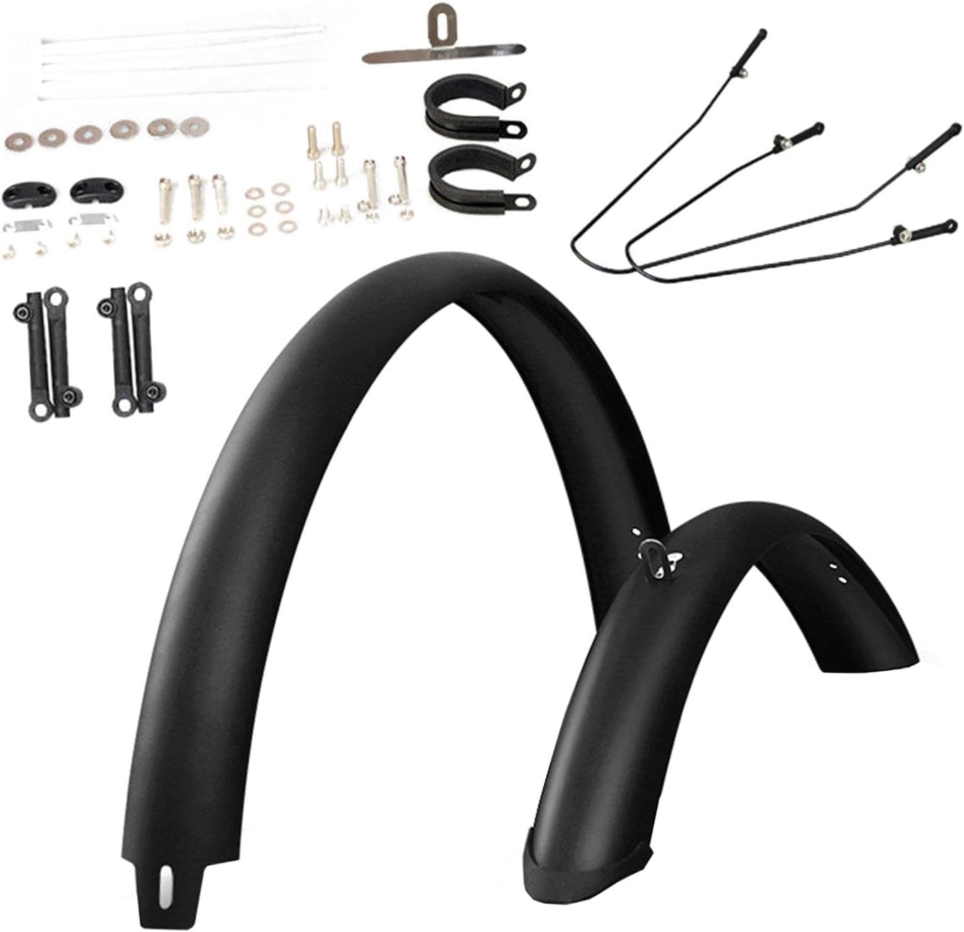 Mountain Bike Fenders and Road Bike Mud Guards Complete Set with Mounting Hardware