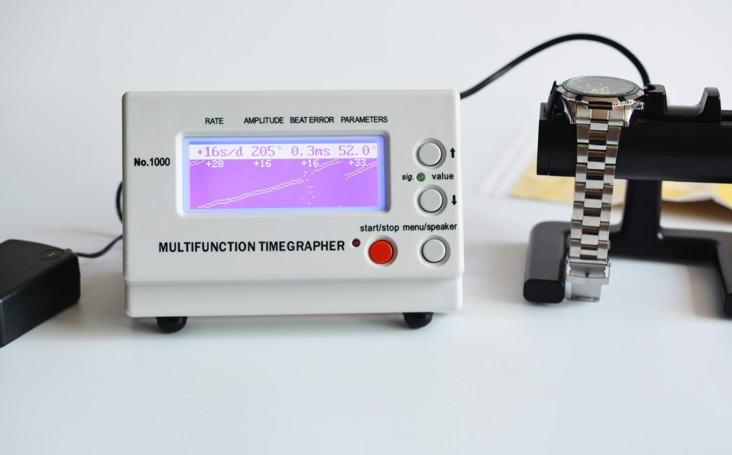Image secondaire de LLF Montre Timegrapher Multi Fonction Numéros Numéros Numéros 1000 (Europe Plug)