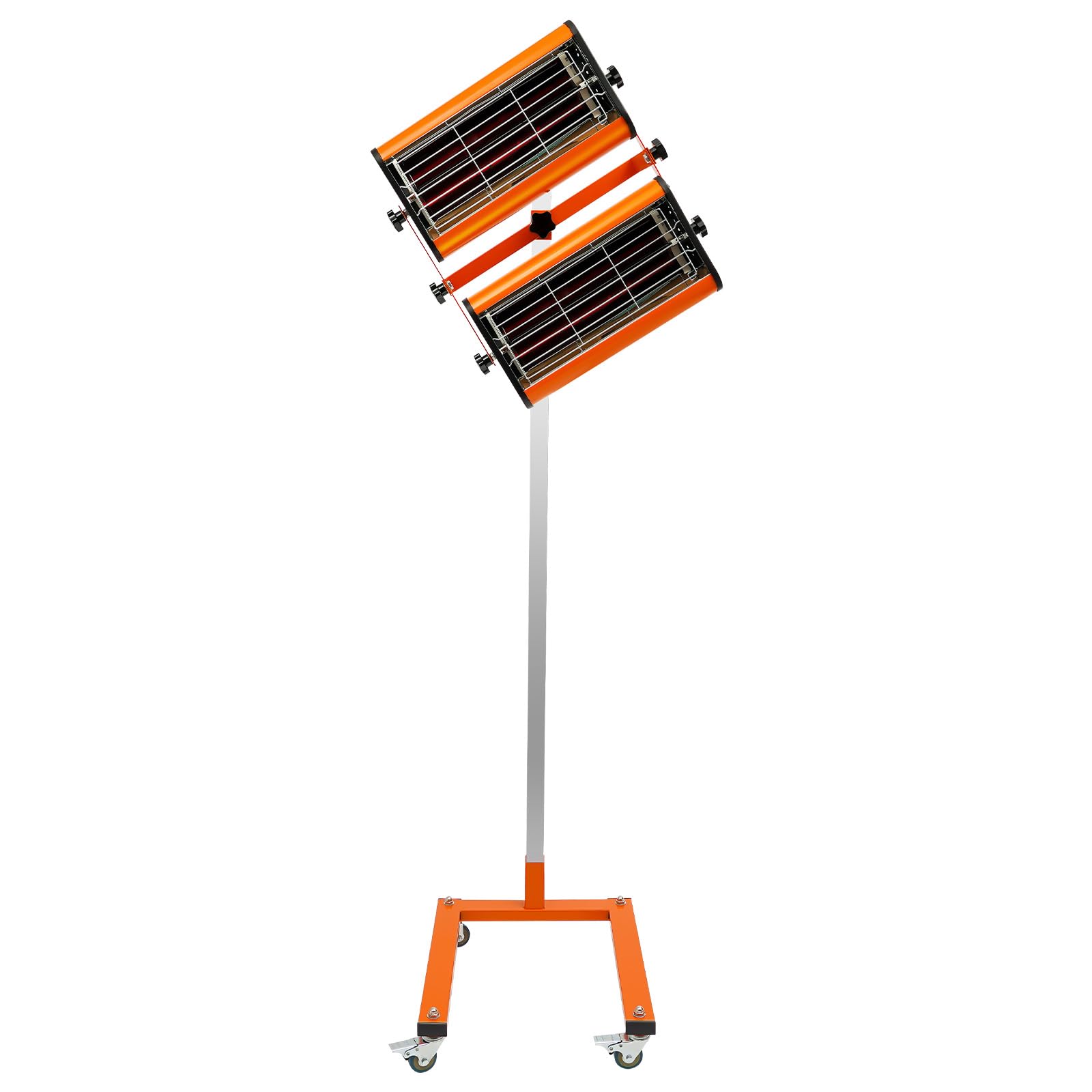 2000W Infrarot Lacktrockner Auto Infrarot-Farbhärtelampe mit 360° Drehung, höhenverstellbarem Halter und Timer-Funktion Karosserie Lacktrockner für das Trocknen von Lacken EU-Stecker