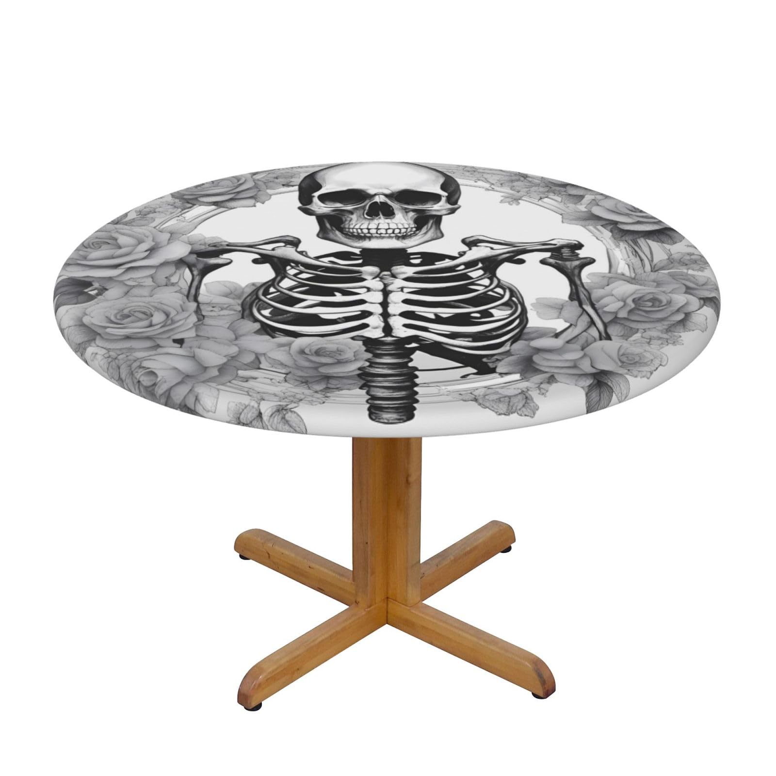 WZYWHJ Goth Beauty Girl Pattern Round Table Cloth Waterproof Resistant Wrinkle Resistant for Dining Table Decor Tablecloth
