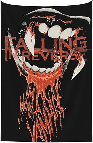 QrejAWkq Falling Rock In Band - Tapiz para dormitorio, tapices para colgar en la pared para el hogar, pósteres geniales, accesorios de decoración de