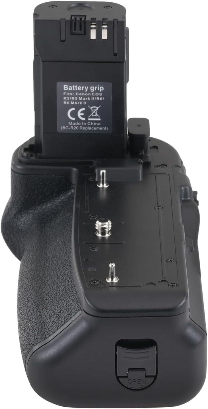 Hersmay R5II / R6III Battery Grip for Canon EOS R5 Mark II, R6 Mark III, R5, R5C,R6,R6II, R6III DSLR Camera, Replace for Canon BG-R20 Battery Holder for Up to Two LP-E6 LP-E6NH LP-E6N Batteries