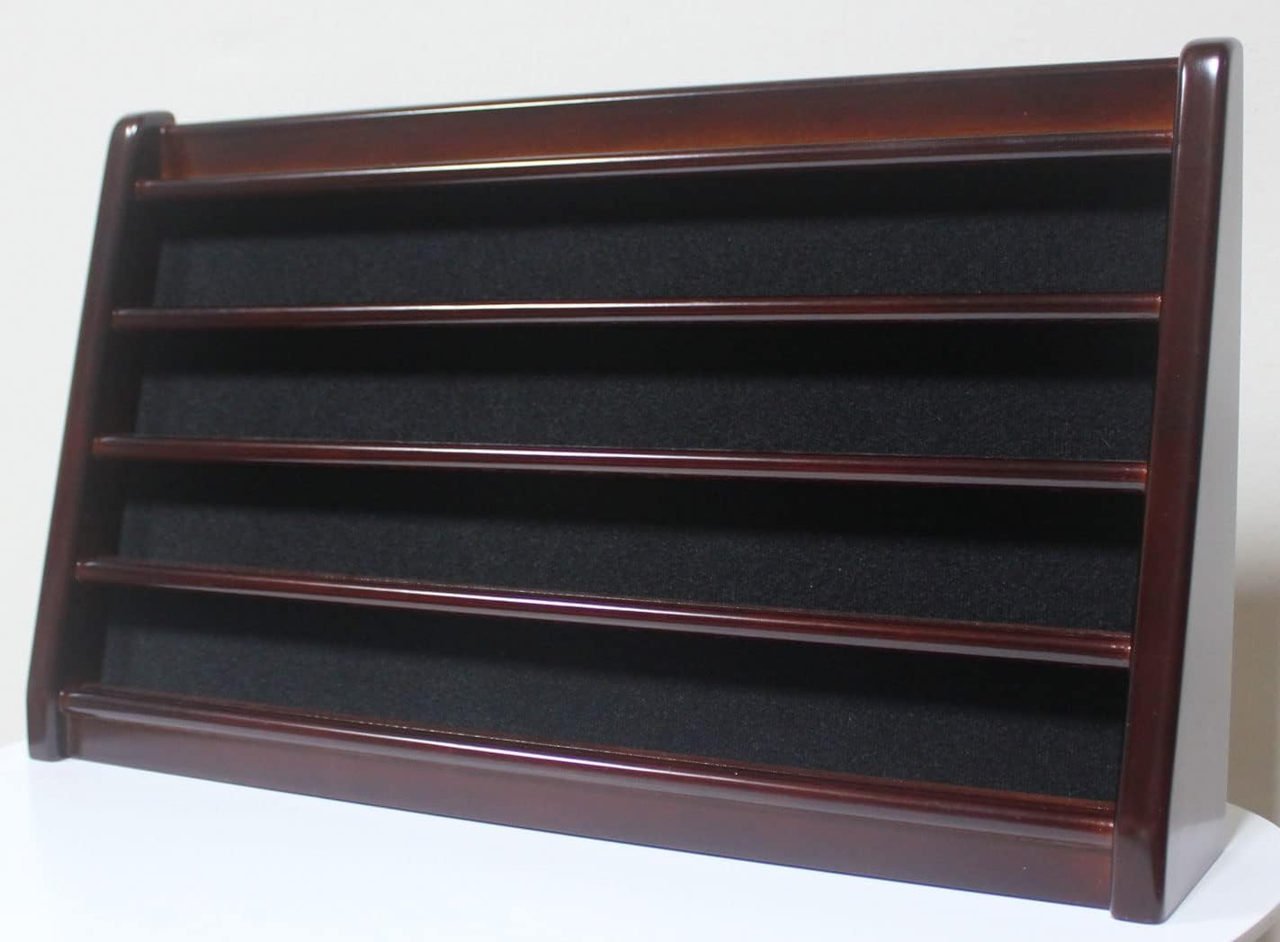 5 Rows Challenge Coin Holder Display Stand, Solid Wood, Mahogany Finish (COIN5-MAH)