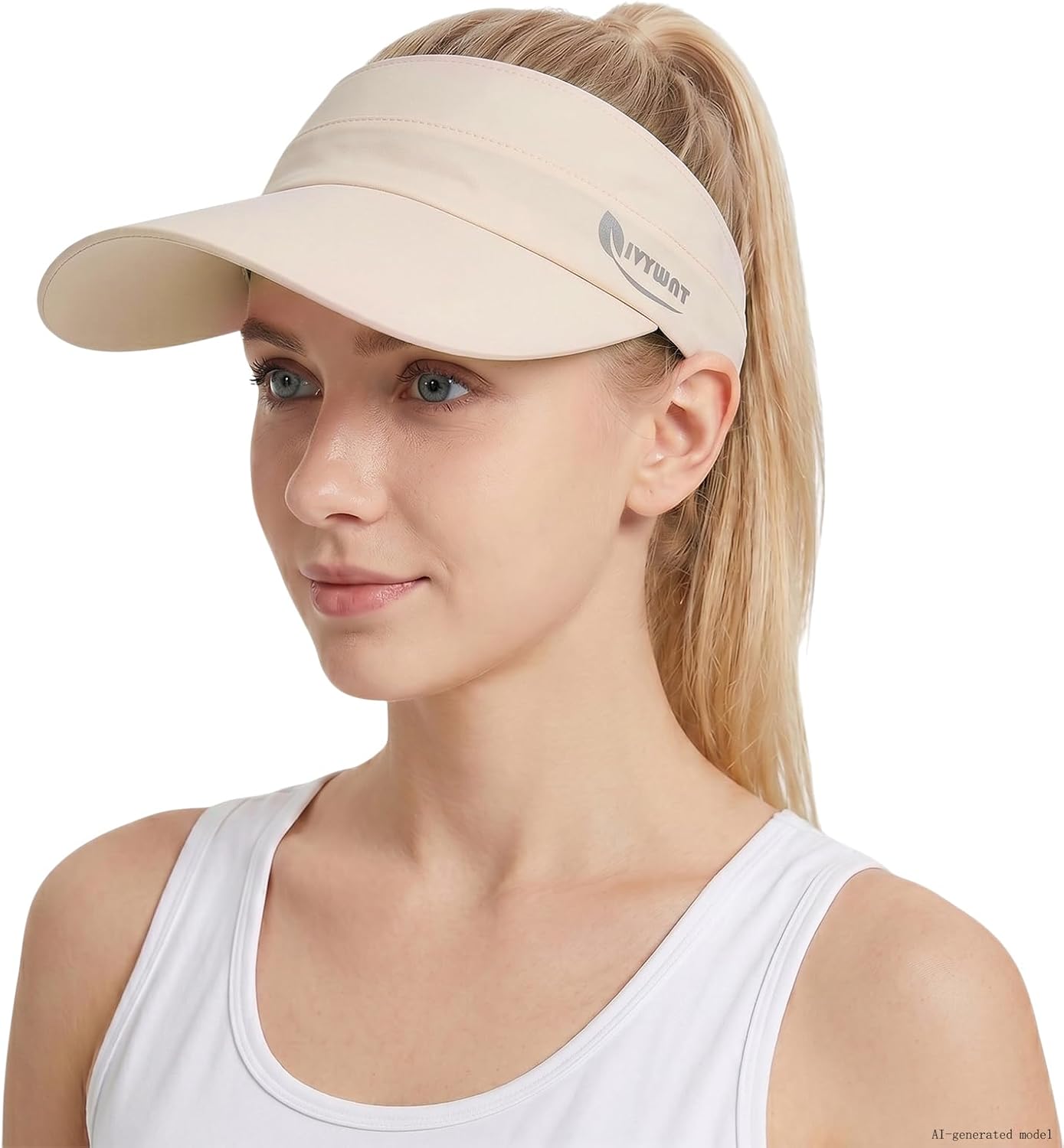 Sun Visor Hat for Men Women, Summer Wide Brim UV Protection Visor Adjustable Empty Top Hat for Golf Tennis Running