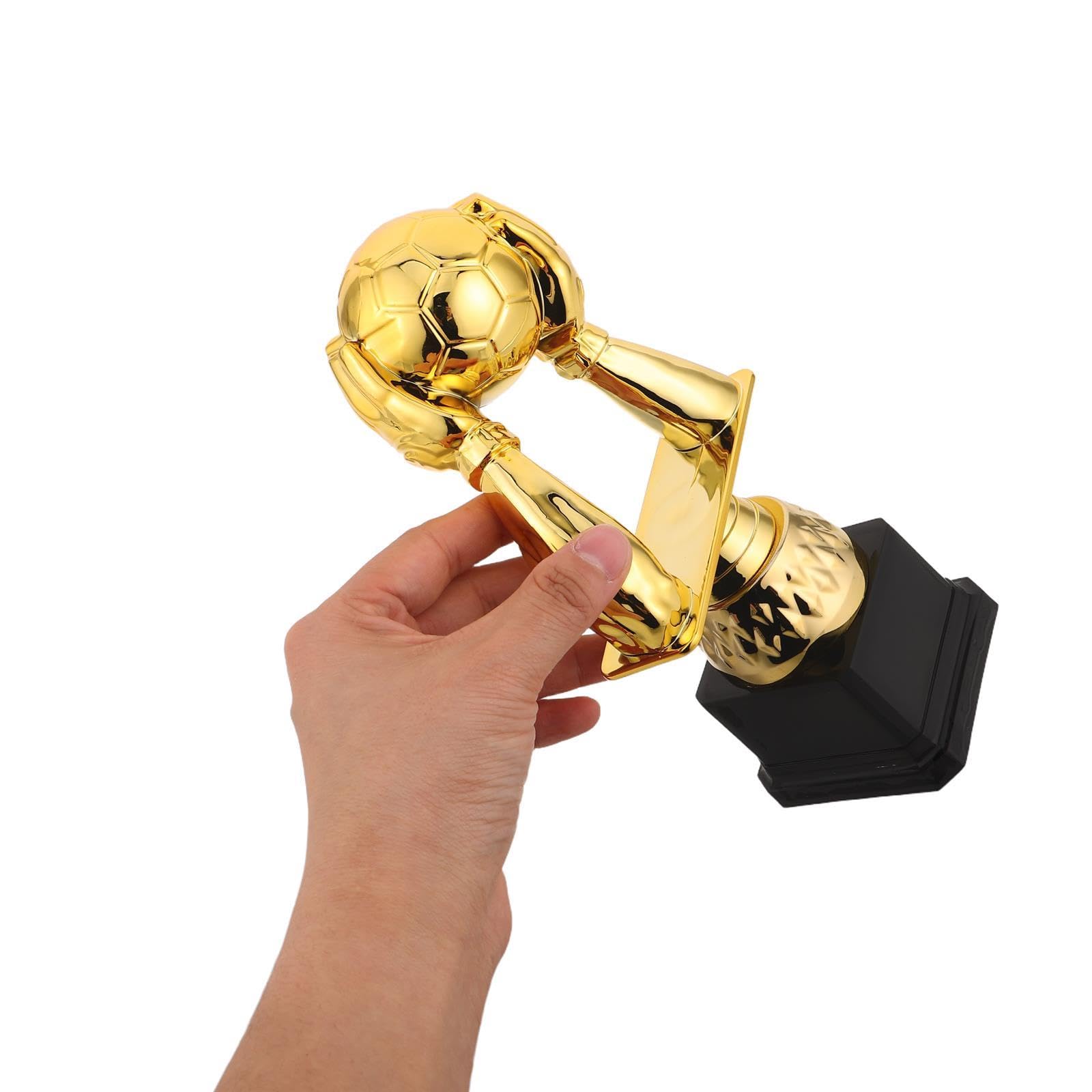 di Calcio per Bambini - Trofei Premio in plastica Dorata per competizioni Sportive, Mini Coppa di Calcio per Eventi calcistici scolastici o di Gioco, 20 cm