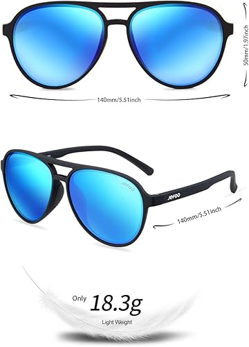 Miniatura 4 de Jefoo - Gafas de sol polarizadas estilo aviador para hombres y mujeres, retro, modernas, deportivas para exteriores con protección UV400