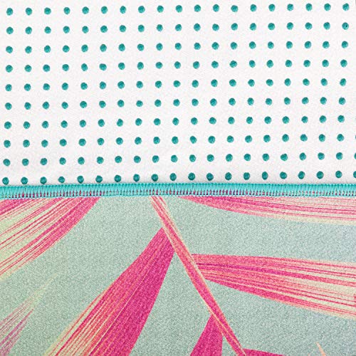Toalha de Yoga Microfibra,com pontas de silicone, estampa Art Collection, Indicada para as práticas