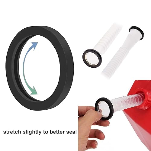 Miniatura 3 de 8 piezas de junta de boquilla de gasolina Juntas de goma de repuesto Juntas de goma Juntas de junta tórica para plástico universal 5 galones 10 20L
