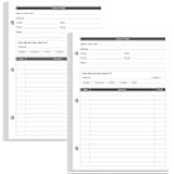 (2-Pack) A5 Stylist Binder Insert Cards - 3-Hole Client Profile for Hair Stylist, Salon, Spa, 200 Sheets Business Data Client Cards, 5.8''×8.3''