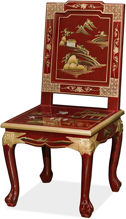 Red Queen Anne Chinoiserie Scenery