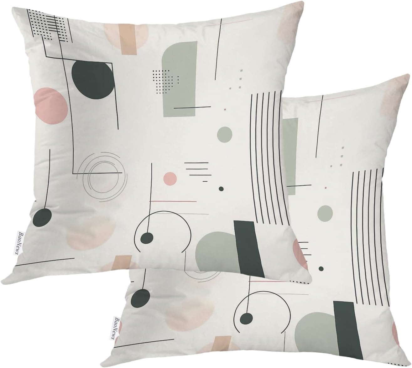 Science Education Throw Pillow Covers, Laboratory Experiment Couch Cover Digital Blended Hidden Zipperl Decorative Sofa Cover for Hair Skin Square 18X18 in 2 Pcs
