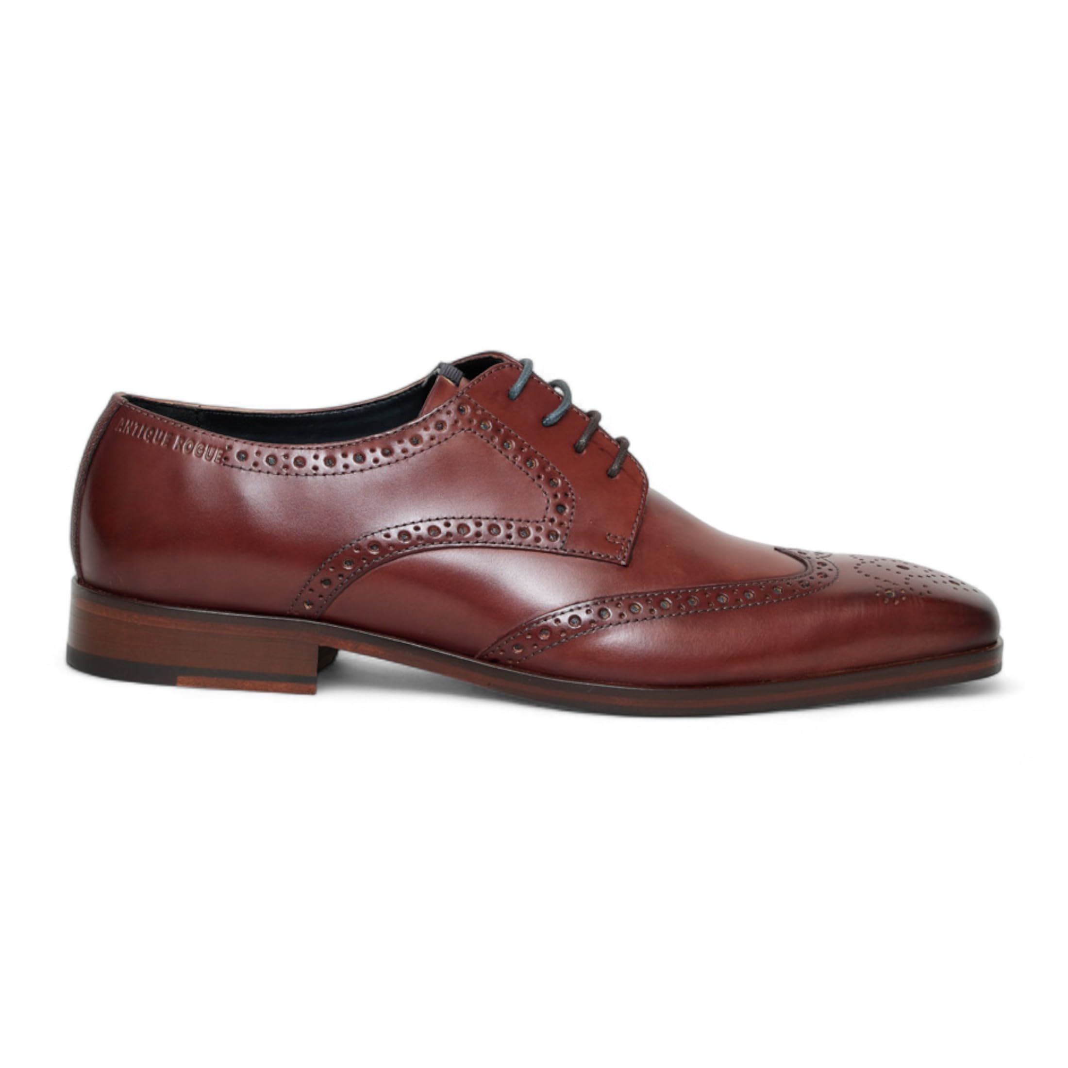 Infinity Leather Zapatos Oxford Derby Brogue de Cuero Luca para Hombre, Estilo Formal, para Boda y Oficina