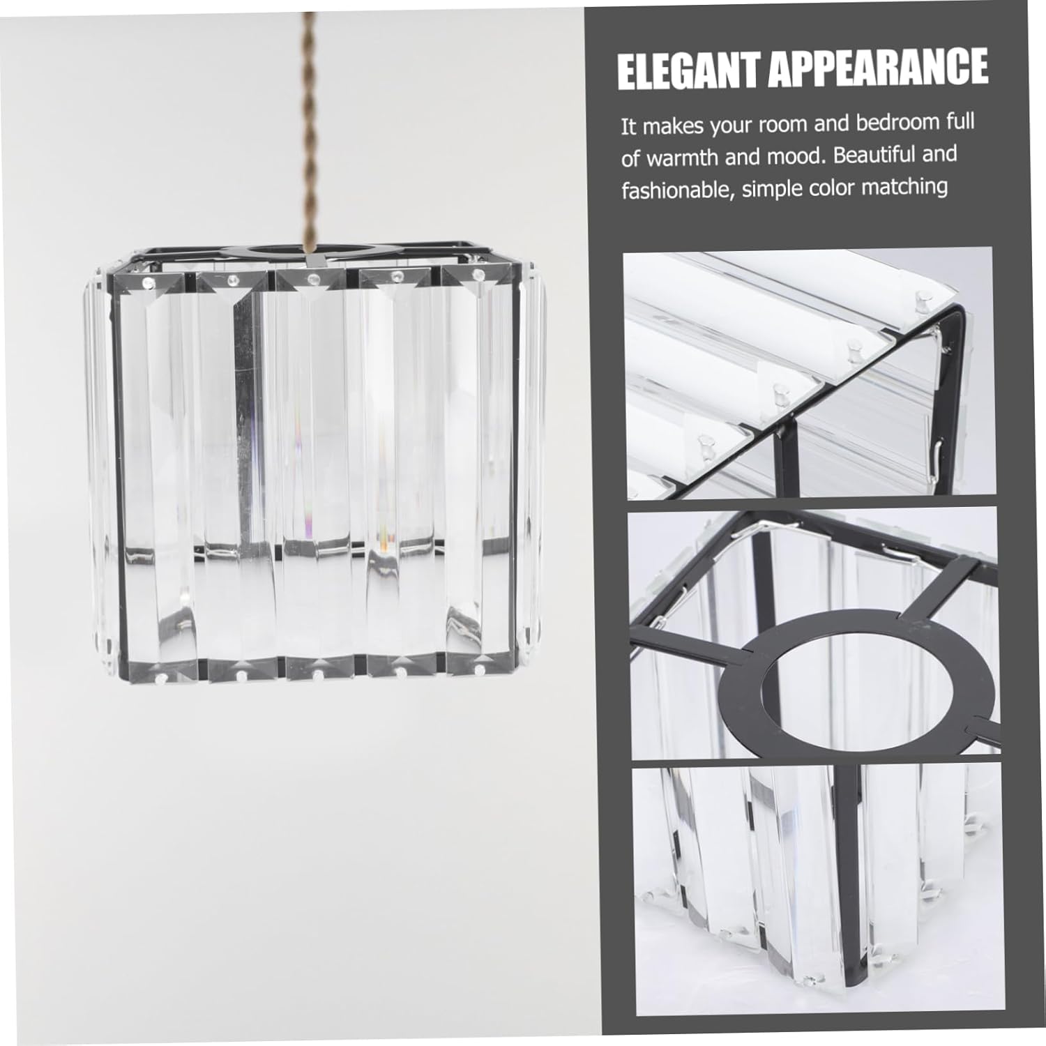 Stylish Decorative Ceiling Lamp Shade - Artistic Light Fixture Accessory for Home Decor - Elegant and Delicate Design in Modern Colors Perfect for Living Room and Bedroom