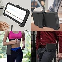 Vista 5 de Funda compatible con Samsung Galaxy A14 5G, con clip para cinturón, resistente, a prueba de golpes, protección de cuerpo completo, con función atril