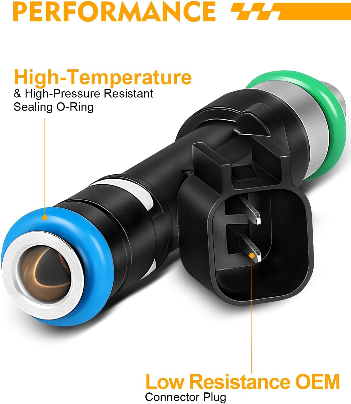 0280158162 2.5L Fuel Injectors Fit For:-Ford Escape 2009 2010 Fusion 2010-2020 Transit Connect, For:-Lincoln MKZ, For:-Mazda Tribute, For:-Mercury Mariner Milan Injectors(4 Pcs)
