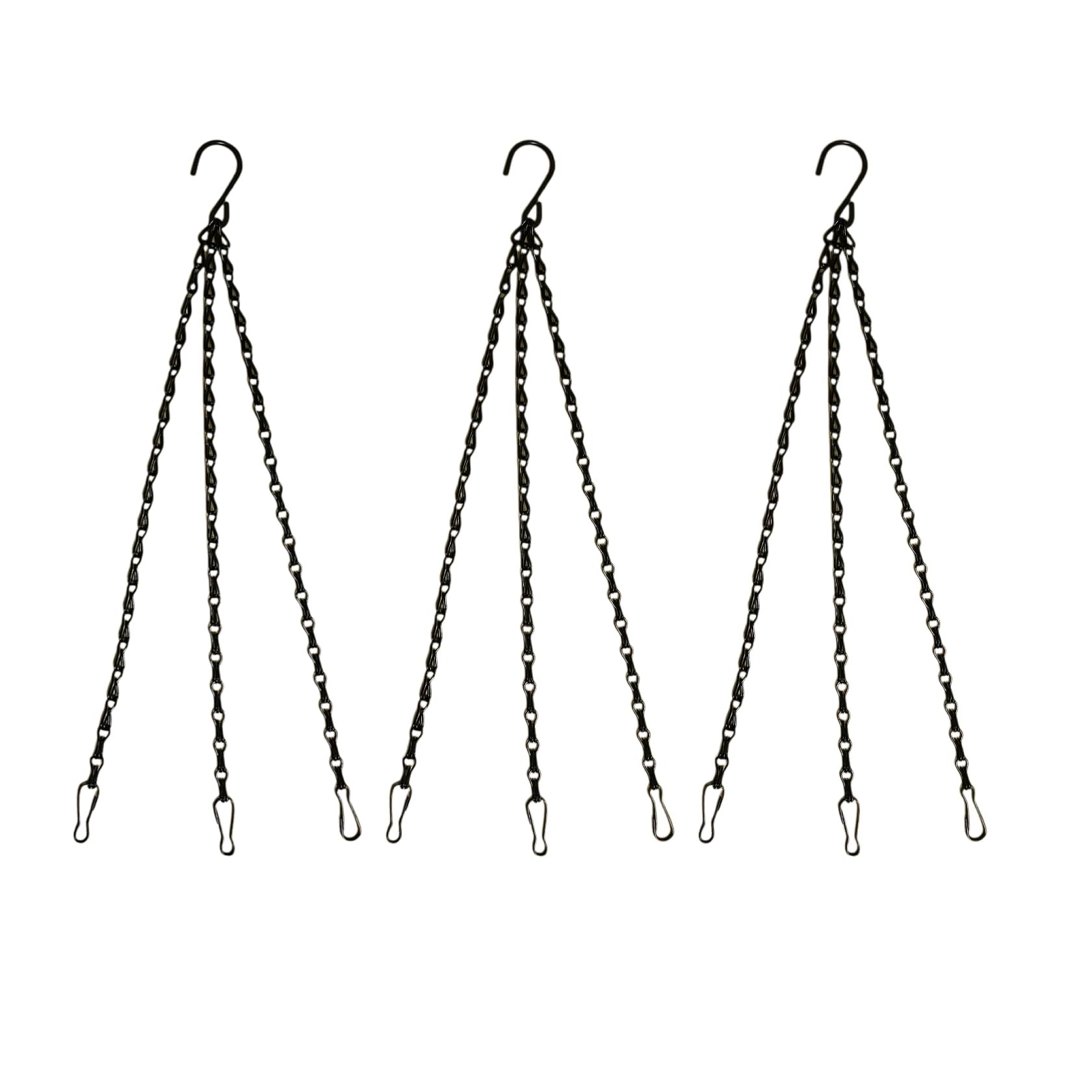 TUOLANWU 3 Pack Hanging Chains Metal Hanging Basket Chains with Hooks and Clips Plant Hangers for Bird Feeders Wind Chimes Lanterns Planters Indoor Outdoor Decor