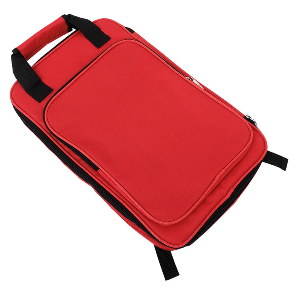 ibasenice Drum Pouch Zipper Sturdy Holder Bag for Drumsticks Mallets Accessories Red