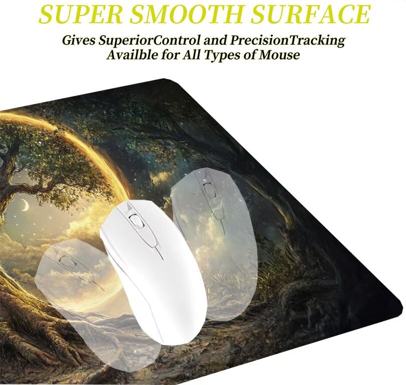 Tapis de Souris Gamer 900x500 Grand Format Jaune Idée Cadeau Originale PC