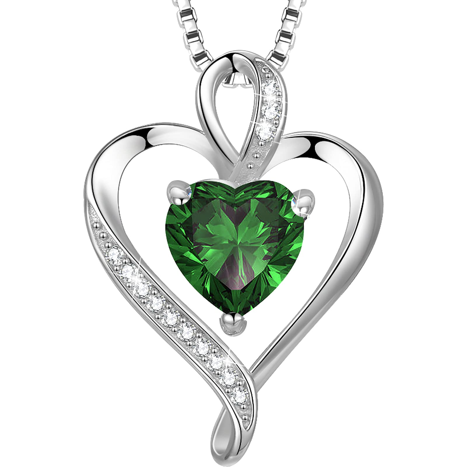 LAVUMO Collana Donna Cuore Argento Sterling 925 Originale Gioielli Regalo per Lei Amiche Moglie Mamma Fidanzata Compleanno San Valentino Natale Anniversario Festa Della Mamma Donna Regalo Idea