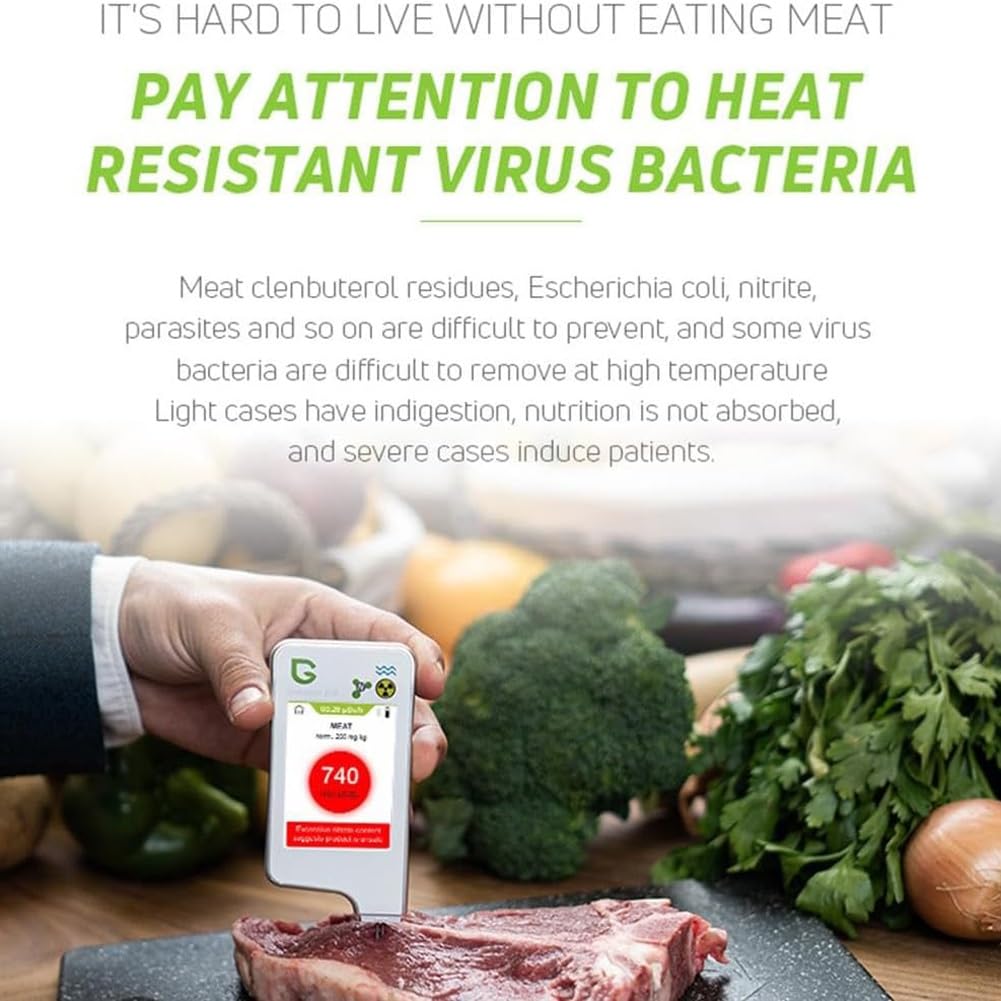 Testeur numérique de nitrate pour la qualité de la nourriture et de l'eau, portable haute précision TDS PPM mètre pour fruits, légumes, viande, poisson