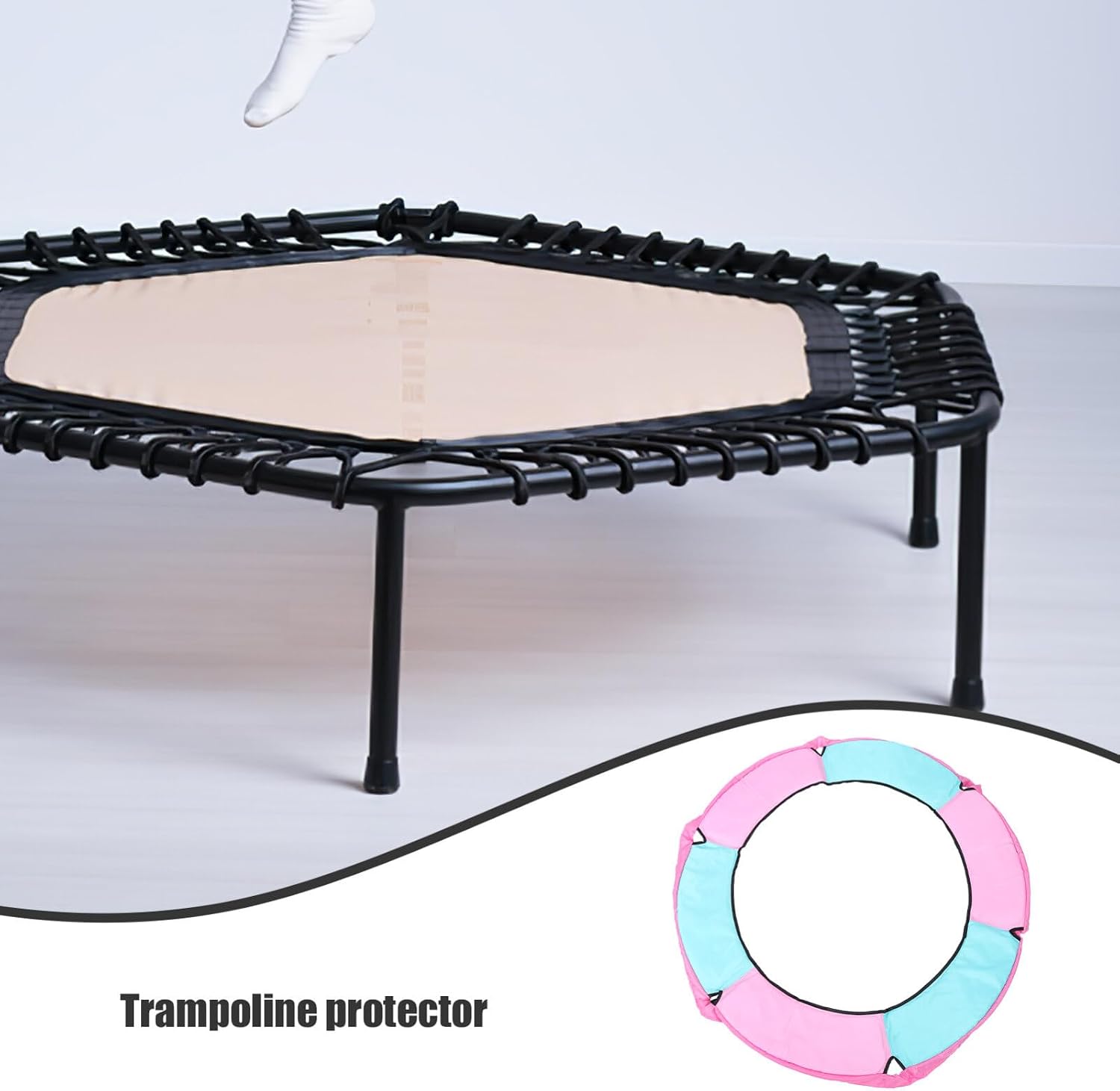 Yardwe Protective Jumping Bed Spring Cover Trampoline Pad Weather-Resistant Easy to Install Fits Trampolines for Use